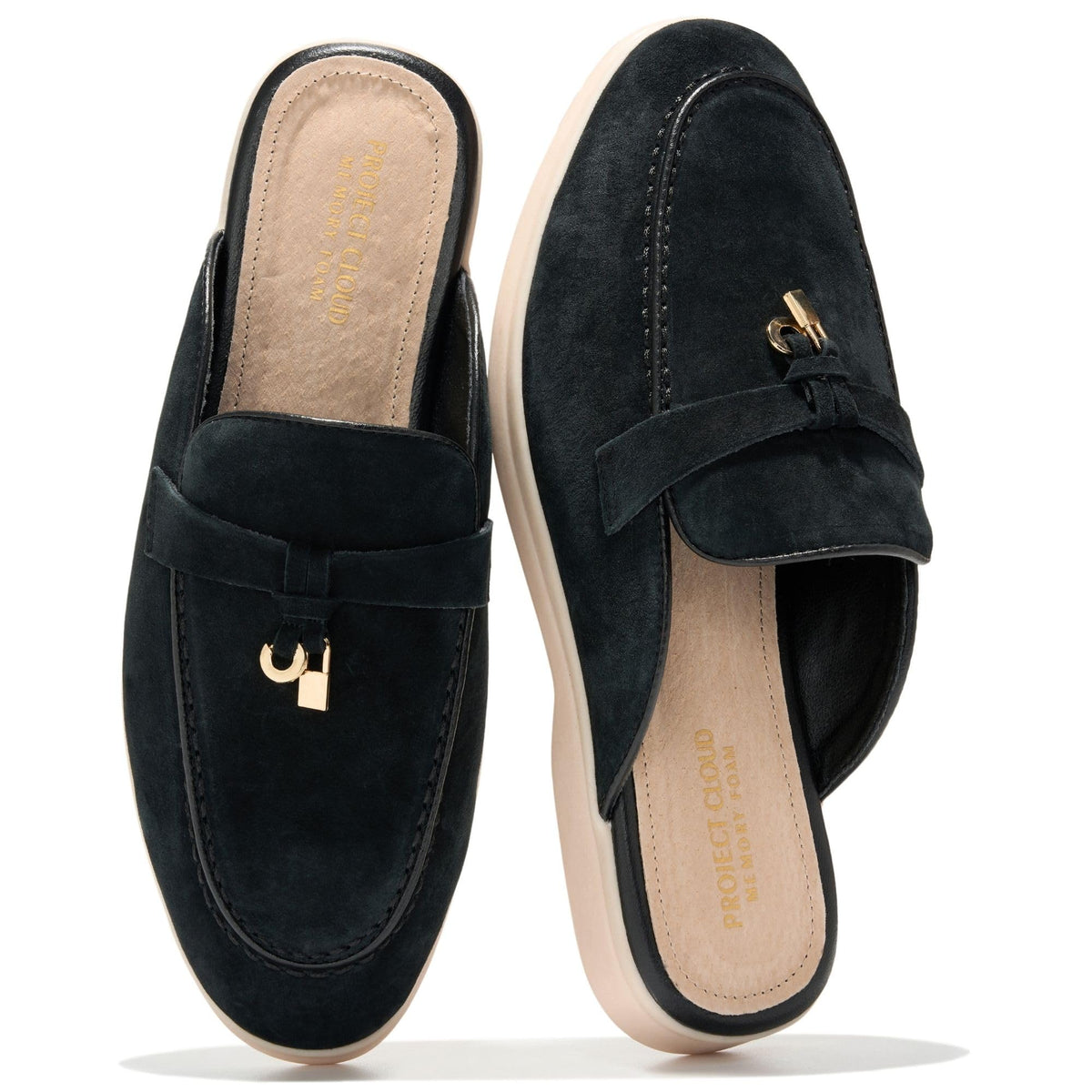 Project Cloud Women's | 100% Genuine Leather Mules | Memory Foam Insole | Lightweight | Non-Slip - Illustrious