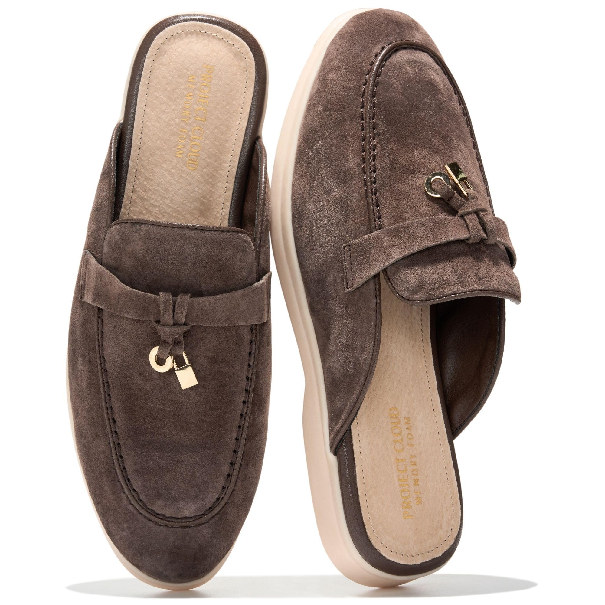 Project Cloud Women's | 100% Genuine Leather Mules | Memory Foam Insole | Lightweight | Non-Slip - Illustrious