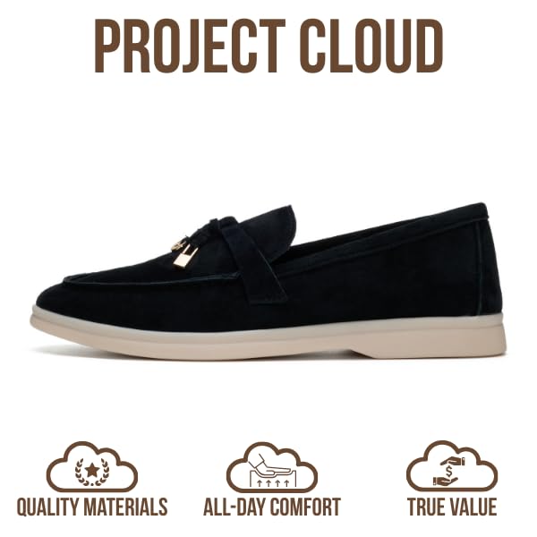 Project Cloud Women's | Moccasins Penny Loafers for Women | Genuine Leather | Memory Foam | Lightweight | Non-Slip - Iris - Project Cloud - Loafers -Shop Project Cloud premium footwear Now!