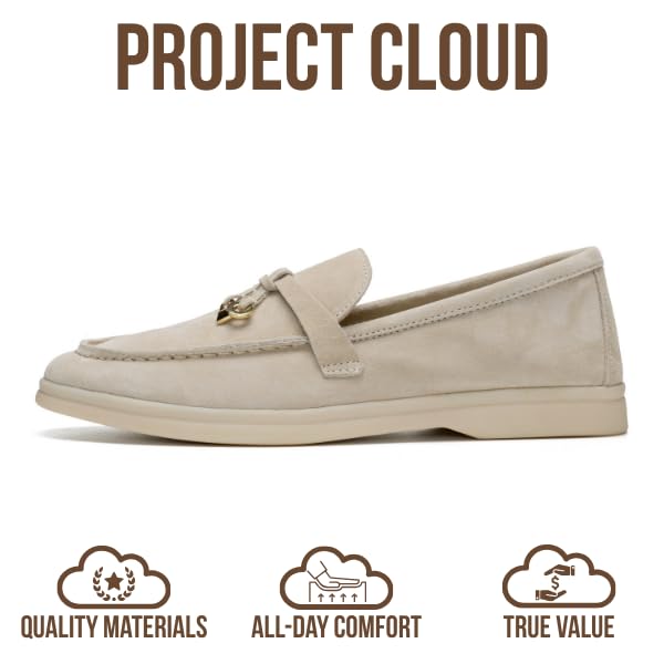 Project Cloud Women's | Moccasins Penny Loafers for Women | Genuine Leather | Memory Foam | Lightweight | Non-Slip - Iris - Project Cloud - Loafers -Shop Project Cloud premium footwear Now!