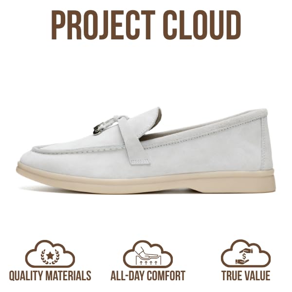 Project Cloud Women's | Moccasins Penny Loafers for Women | Genuine Leather | Memory Foam | Lightweight | Non-Slip - Iris - Project Cloud - Loafers -Shop Project Cloud premium footwear Now!