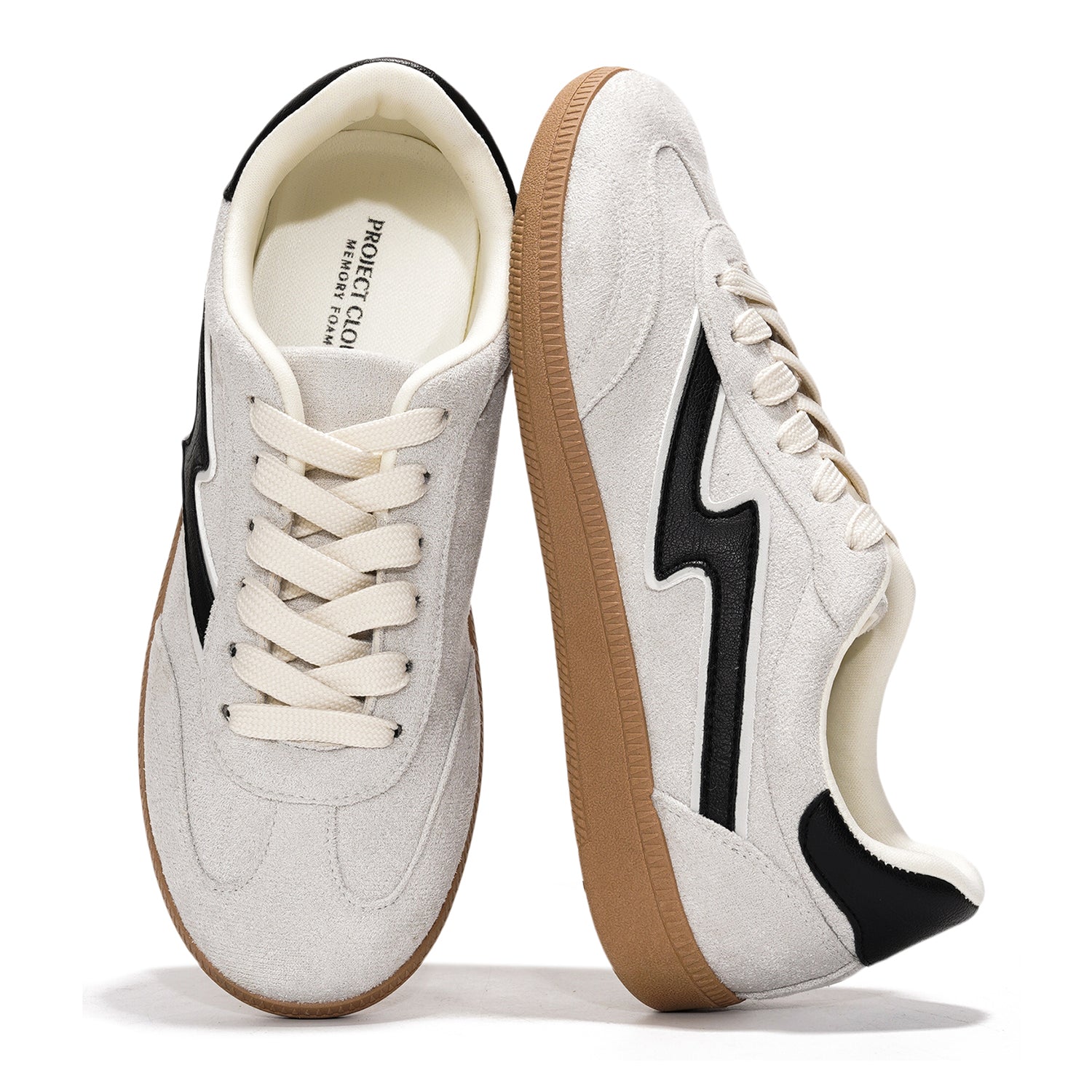 Project Cloud | "Irita" Lace-up Sneakers for Women | Memory Foam Insole | Lightweight | Non-Slip