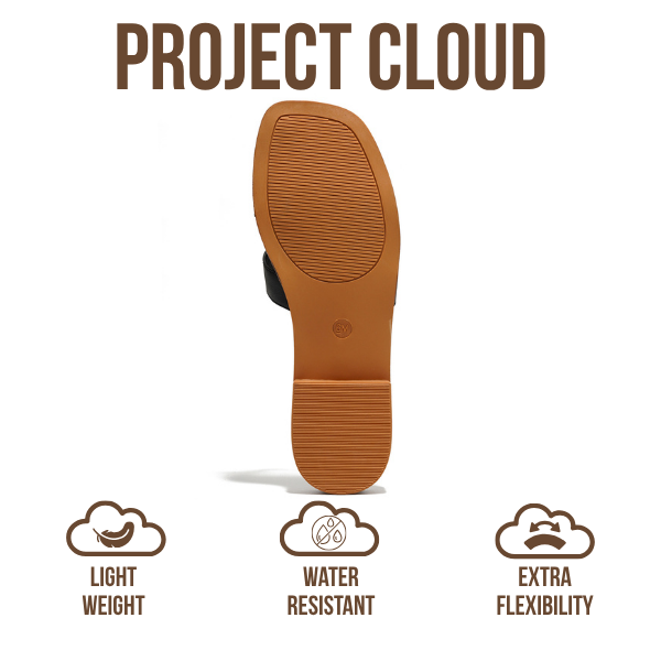 Project Cloud | "Jannel" Women Flat Summer Sandals | Genuine Leather | Memory Foam | Lightweight | Non-Slip