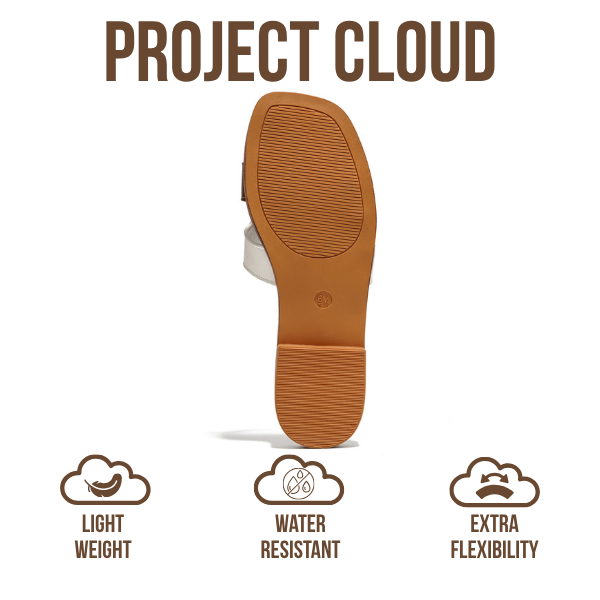 Project Cloud | "Jannel" Women Flat Summer Sandals | Genuine Leather | Memory Foam | Lightweight | Non-Slip