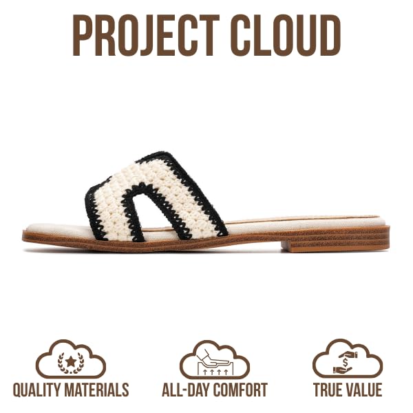 Project Cloud Women's | Genuine Leather Flat Summer Sandals | Memory Foam | Lightweight | Non-Slip - Jannel - Project Cloud - Sandals -Shop Project Cloud premium footwear Now!
