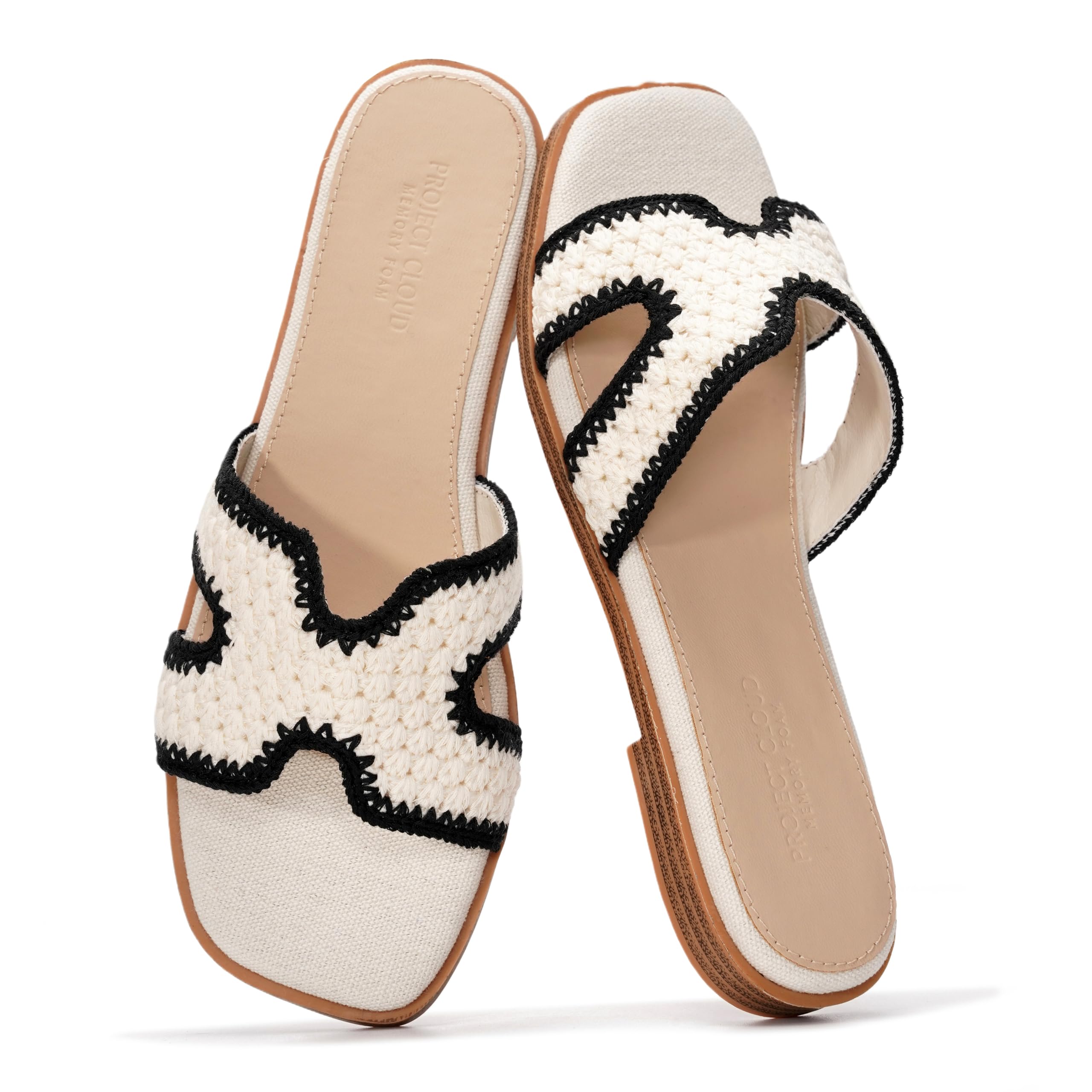 Project Cloud Women's | Genuine Leather Flat Summer Sandals | Memory Foam | Lightweight | Non-Slip - Jannel - Project Cloud - Sandals -Shop Project Cloud premium footwear Now!