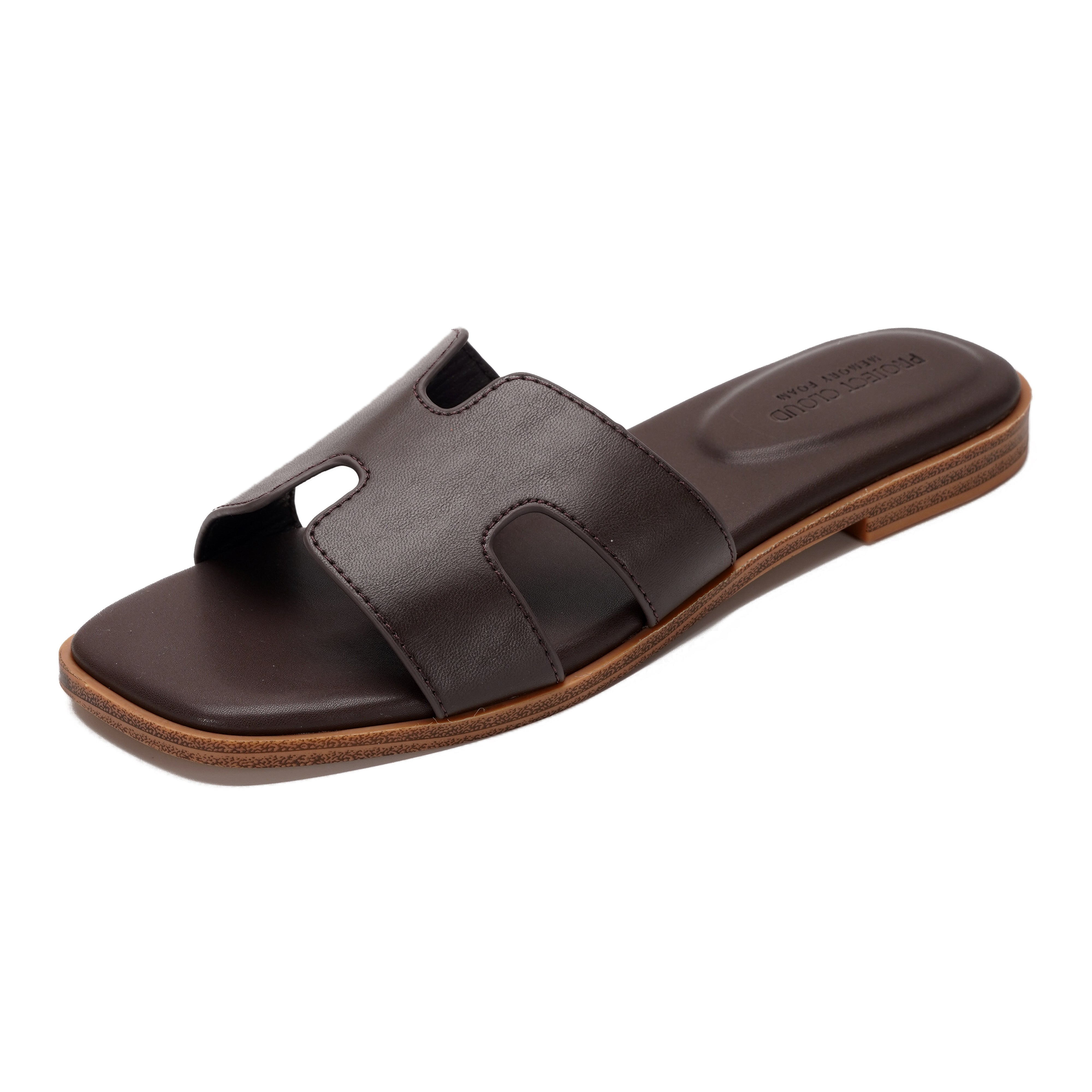 Project Cloud Women's | Genuine Leather Flat Summer Sandals | Memory Foam | Lightweight | Non-Slip - Jannel - Project Cloud - Sandals -Shop Project Cloud premium footwear Now!