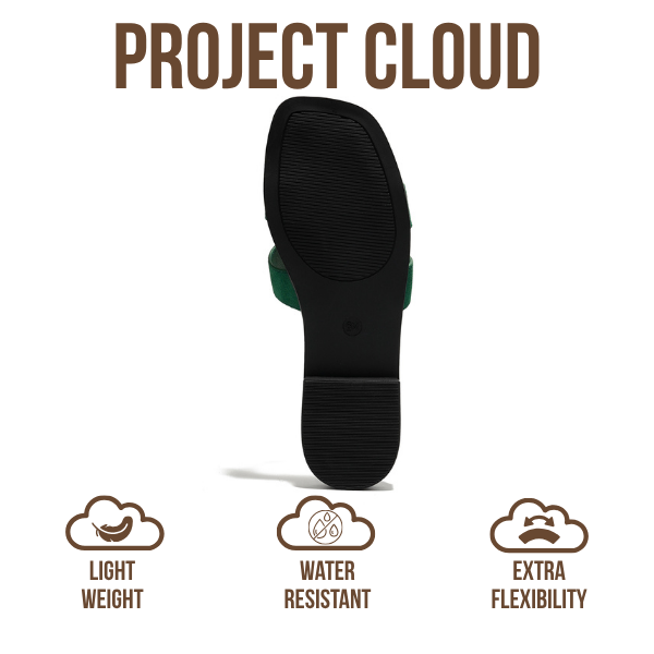 Project Cloud | "Jannel" Women Flat Summer Sandals | Genuine Leather | Memory Foam | Lightweight | Non-Slip
