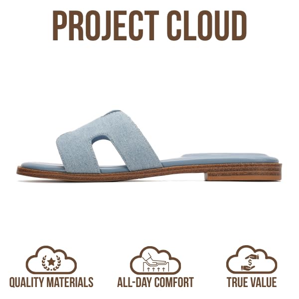 Project Cloud Women's | Genuine Leather Flat Summer Sandals | Memory Foam | Lightweight | Non-Slip - Jannel - Project Cloud - Sandals -Shop Project Cloud premium footwear Now!