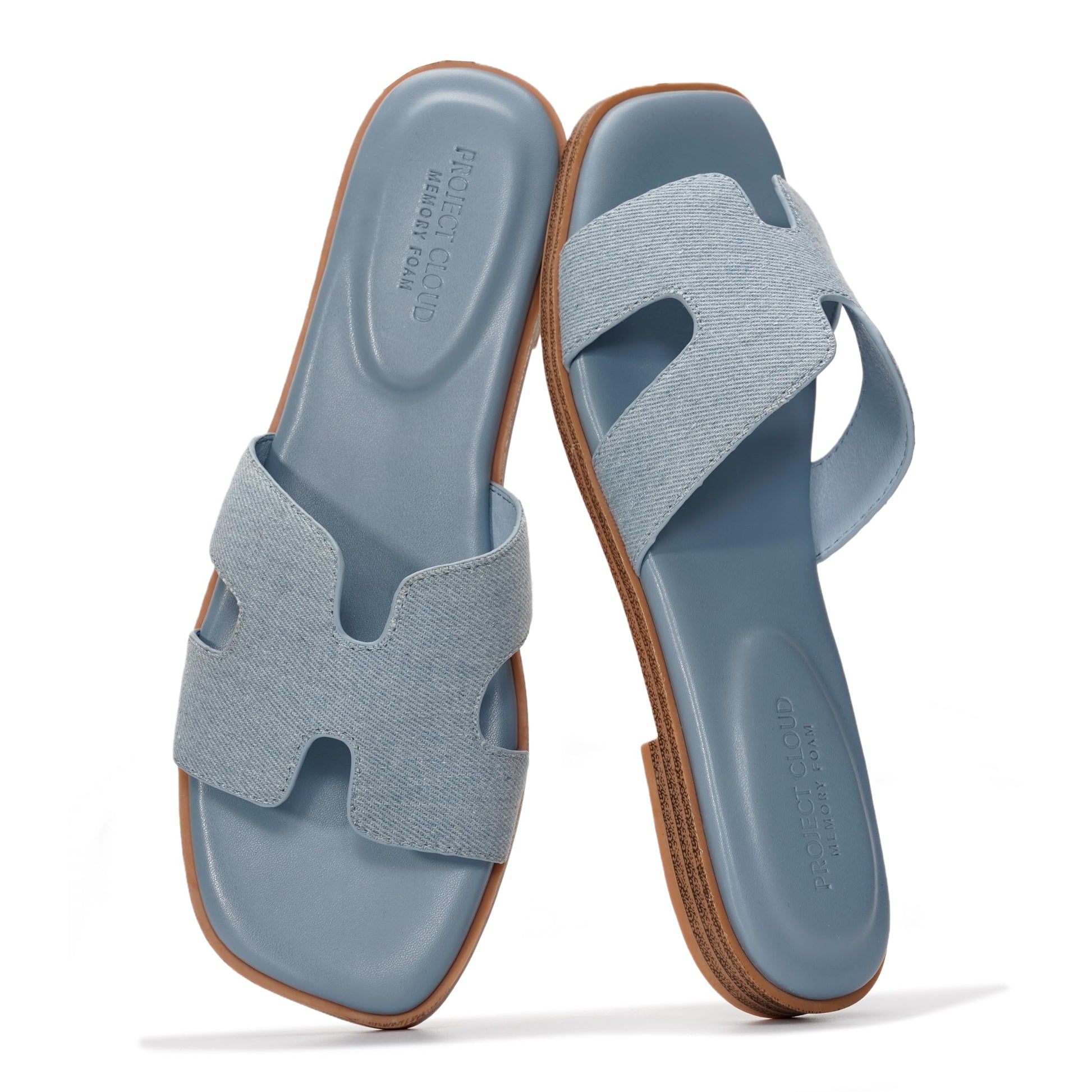 Project Cloud Women's | Genuine Leather Flat Summer Sandals | Memory Foam | Lightweight | Non-Slip - Jannel - Project Cloud - Sandals -Shop Project Cloud premium footwear Now!