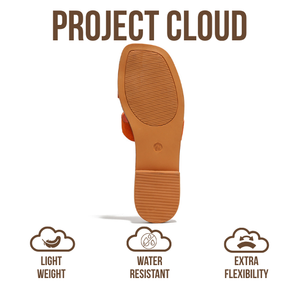 Project Cloud | "Jannel" Women Flat Summer Sandals | Genuine Leather | Memory Foam | Lightweight | Non-Slip