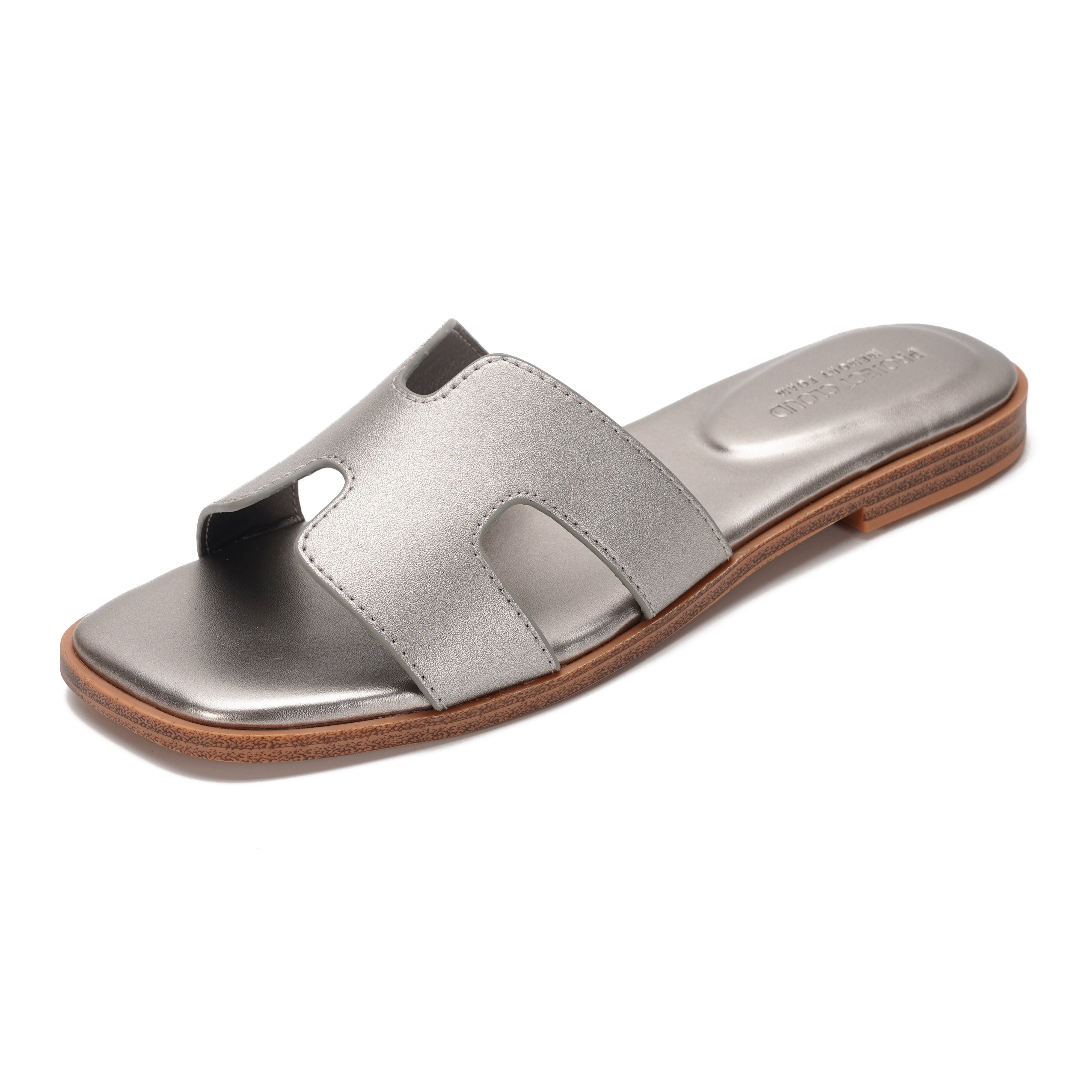 Project Cloud Women's | Genuine Leather Flat Summer Sandals | Memory Foam | Lightweight | Non-Slip - Jannel - Project Cloud - Sandals -Shop Project Cloud premium footwear Now!