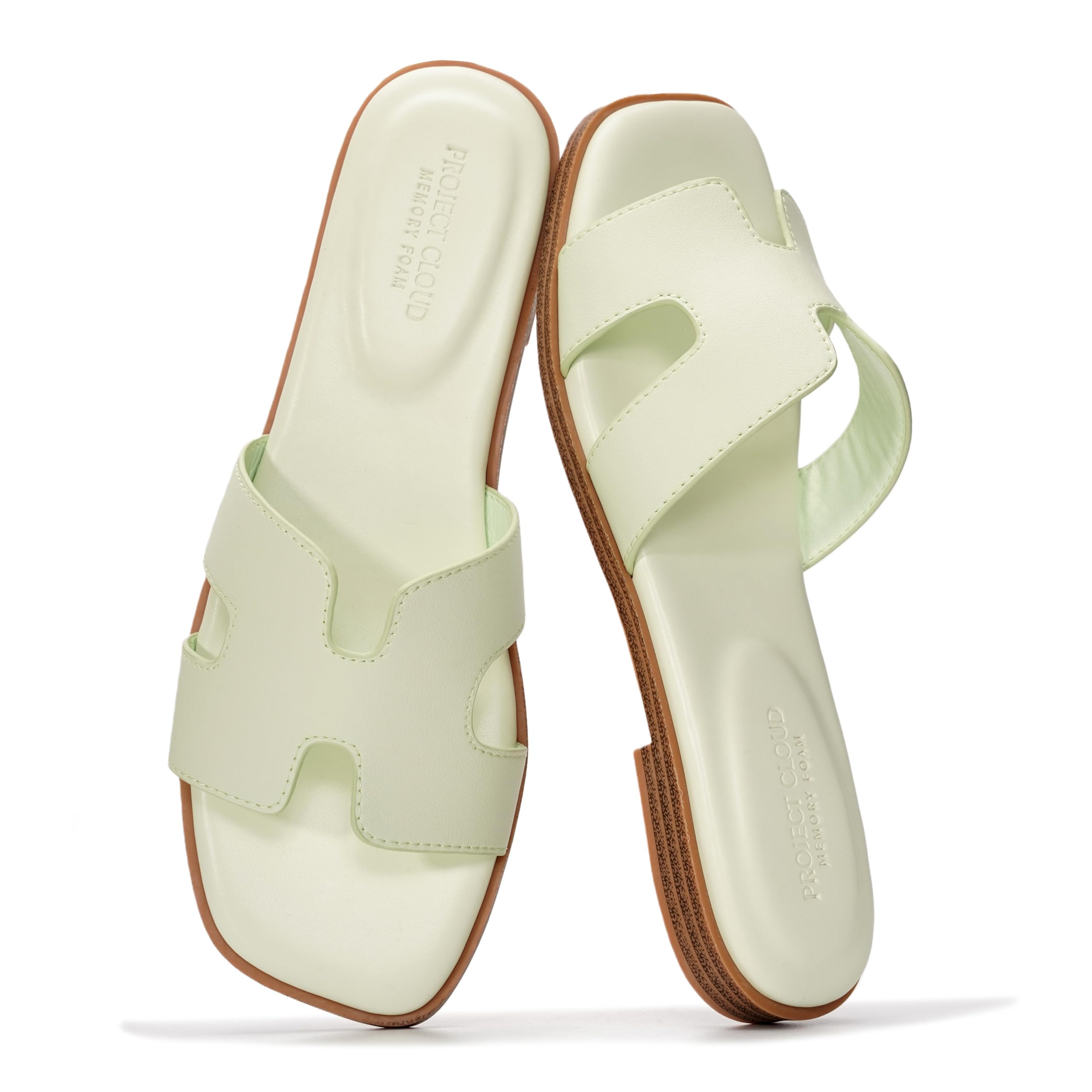 Project Cloud Women's | Genuine Leather Flat Summer Sandals | Memory Foam | Lightweight | Non-Slip - Jannel - Project Cloud - Sandals -Shop Project Cloud premium footwear Now!