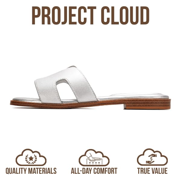 Project Cloud Women's | Genuine Leather Flat Summer Sandals | Memory Foam | Lightweight | Non-Slip - Jannel - Project Cloud - Sandals -Shop Project Cloud premium footwear Now!