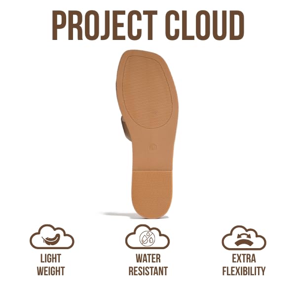 Project Cloud Women's | Genuine Leather Flat Summer Sandals | Memory Foam | Lightweight | Non-Slip - Jannel - Project Cloud - Sandals -Shop Project Cloud premium footwear Now!
