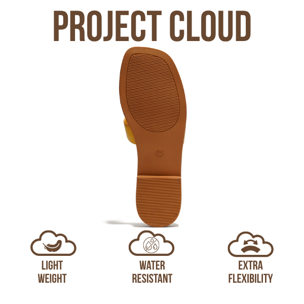 Project Cloud | "Jannel" Women Flat Summer Sandals | Genuine Leather | Memory Foam | Lightweight | Non-Slip