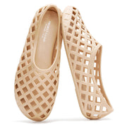 Project Cloud Jellz ballet flats in beige, waterproof and non-slip, featuring openwork design