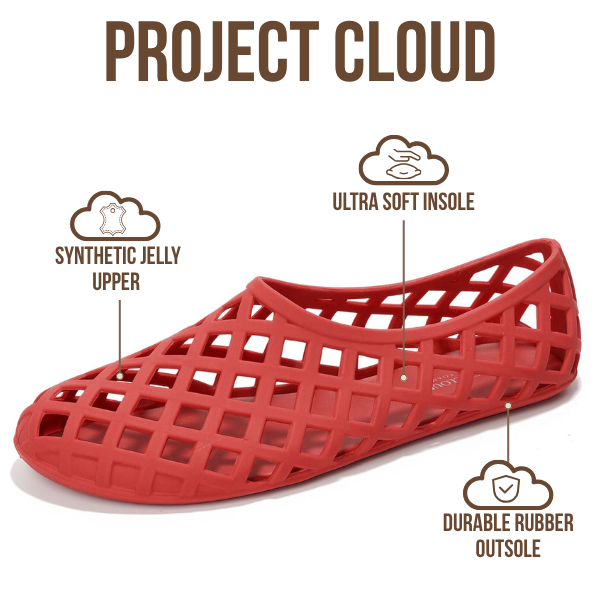 Project Cloud | "Jellz" Ballet Flats Shoes for Women | Waterproof | Lightweight | Non-Slip