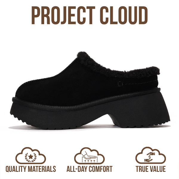 Zuecos de gamuza Johnna de Project Cloud: comodidad de espuma y estilo atemporal. 
