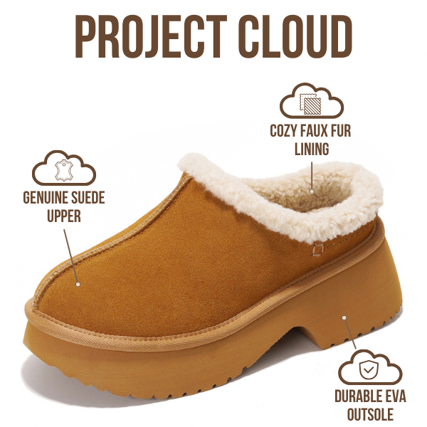 Zuecos de gamuza Johnna de Project Cloud: comodidad de espuma y estilo atemporal. 