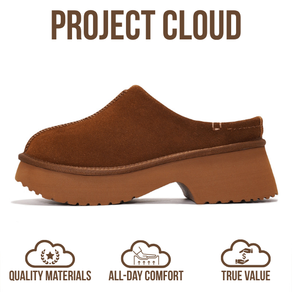 Zuecos de gamuza Johnna de Project Cloud: comodidad de espuma y estilo atemporal. 