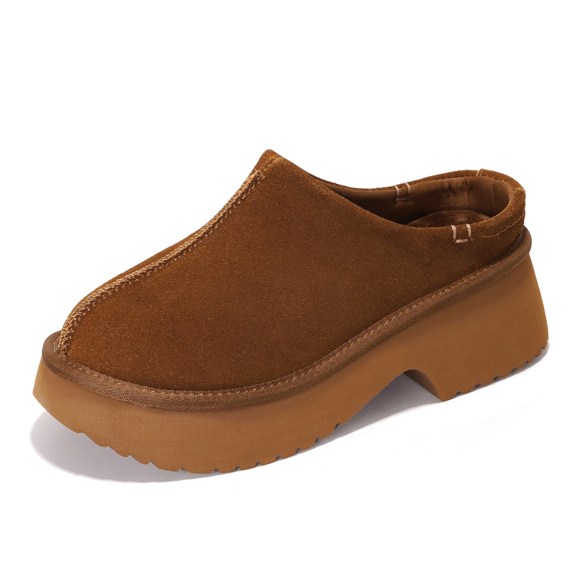 Zuecos de gamuza Johnna de Project Cloud: comodidad de espuma y estilo atemporal. 
