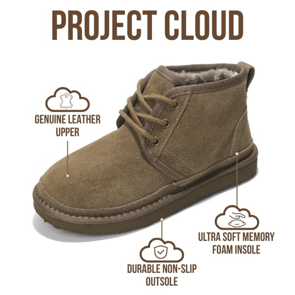 Project Cloud Women's | 100% Genuine Suede Ankle Boots | Memory Foam | Lightweight | Non-Slip - Julee - Project Cloud - Boots -Shop Project Cloud premium footwear Now!