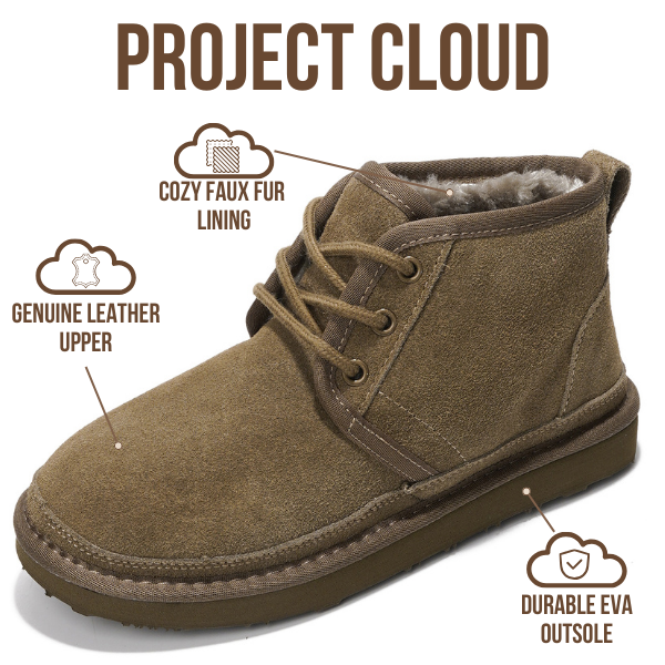 Project Cloud | "Julee" Ankle Boots for Women | 100% Genuine Suede | Memory Foam | Lightweight | Non-Slip