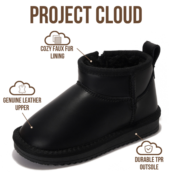 Project Cloud | "Julia" Ankle Boots for Girls | Genuine Leather | Memory Foam | Lightweight | Non-Slip