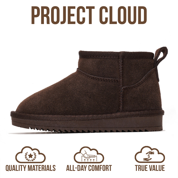 Project Cloud | "Julia" Ankle Boots for Girls | Genuine Leather | Memory Foam | Lightweight | Non-Slip