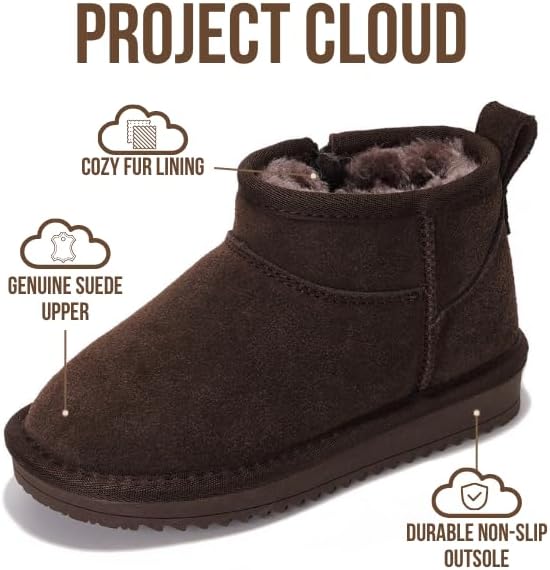 Project Cloud Kids | Ankle Boots for Girls | Genuine Leather | Memory Foam | Lightweight | Non-Slip - Julia