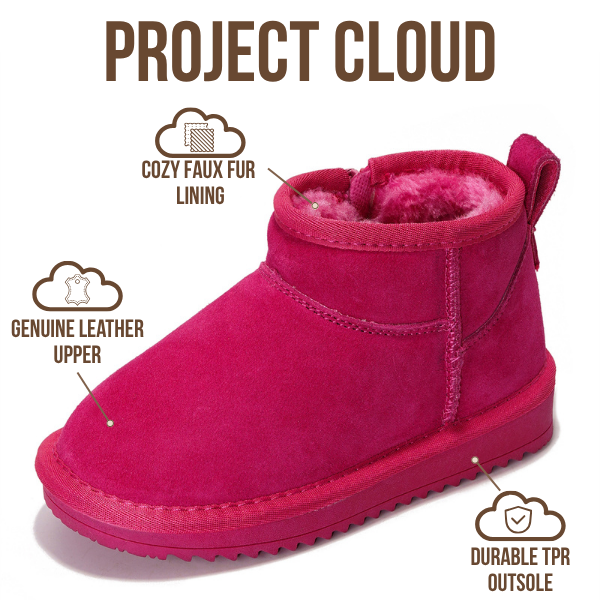 Project Cloud | "Julia" Ankle Boots for Girls | Genuine Leather | Memory Foam | Lightweight | Non-Slip