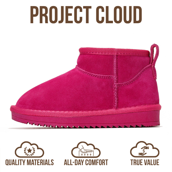 Project Cloud | "Julia" Ankle Boots for Girls | Genuine Leather | Memory Foam | Lightweight | Non-Slip
