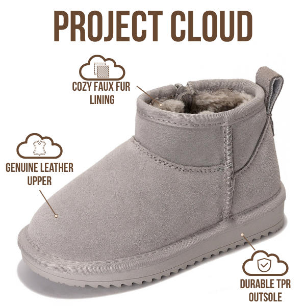 Project Cloud | "Julia" Ankle Boots for Girls | Genuine Leather | Memory Foam | Lightweight | Non-Slip