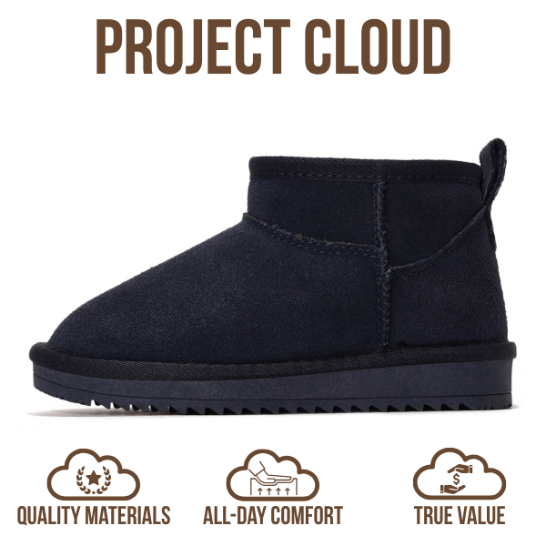 Project Cloud | "Julia" Ankle Boots for Girls | Genuine Leather | Memory Foam | Lightweight | Non-Slip