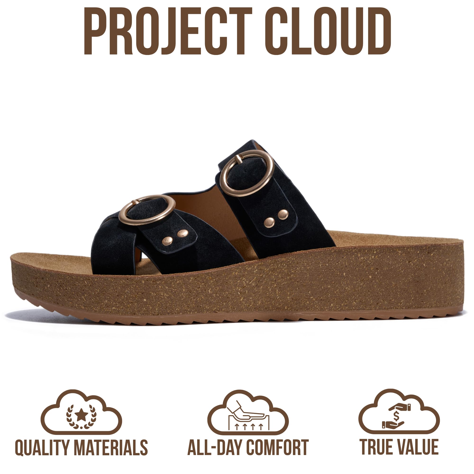 Project Cloud Women's | Eco-Crafted Leather Women's Summer Shoes | Lightweight | Non-Slip - Kristi - Project Cloud - Sandals -Shop Project Cloud premium footwear Now!