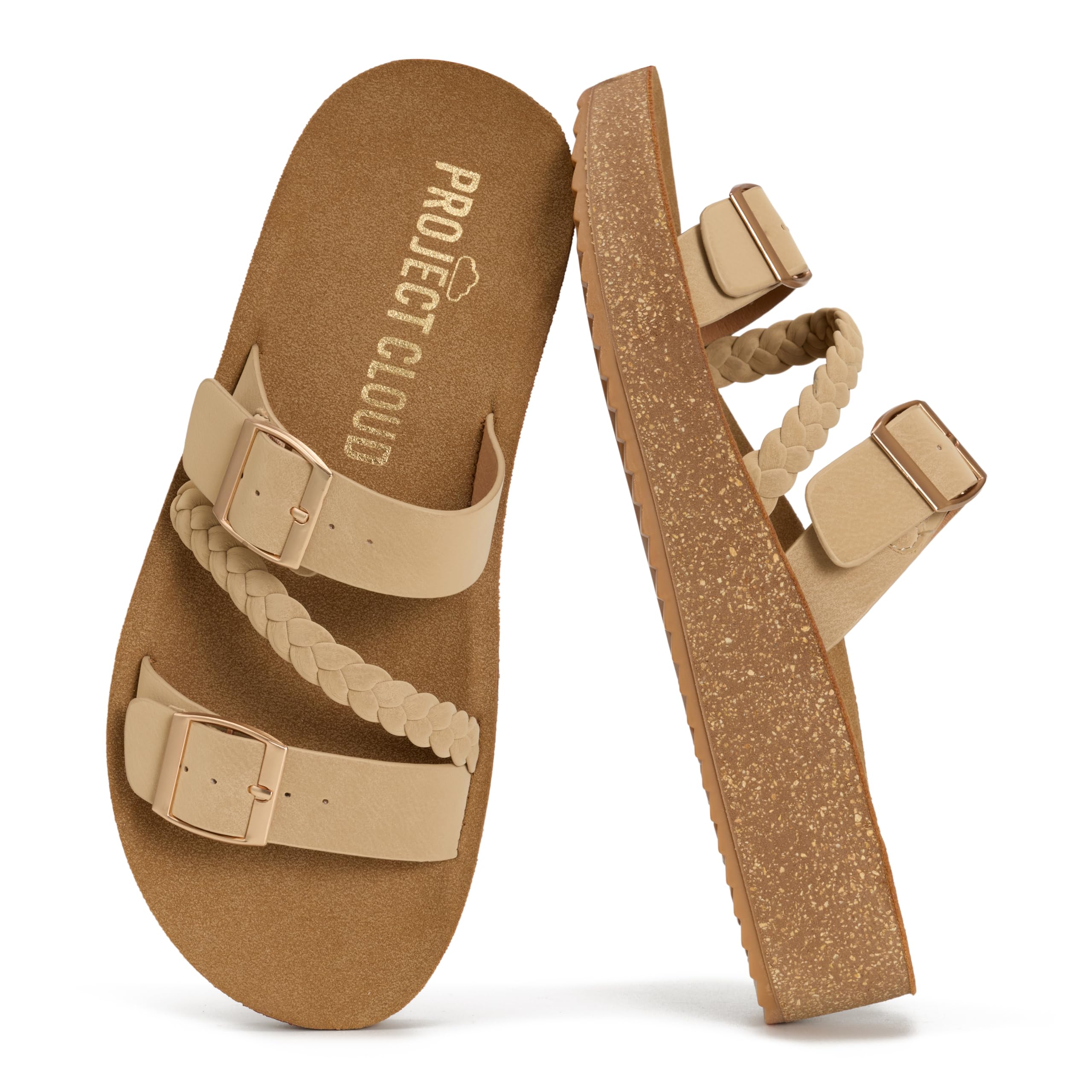 Project Cloud Women's | Eco-Crafted Leather Womens Summer Shoes | Lightweight | Non-Slip - Kreme - Project Cloud - Sandals -Shop Project Cloud premium footwear Now!