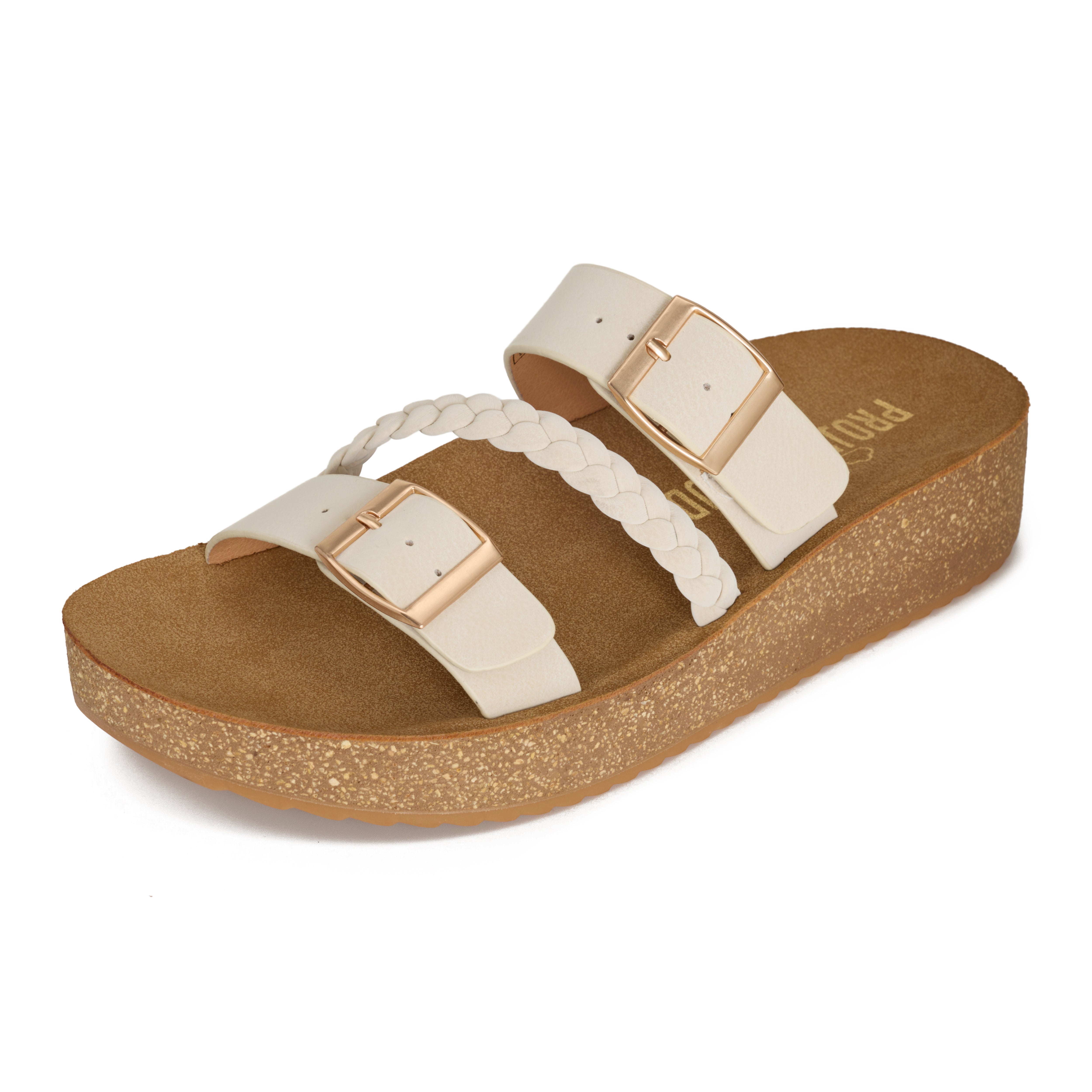 Project Cloud Women's | Eco-Crafted Leather Womens Summer Shoes | Lightweight | Non-Slip - Kreme - Project Cloud - Sandals -Shop Project Cloud premium footwear Now!