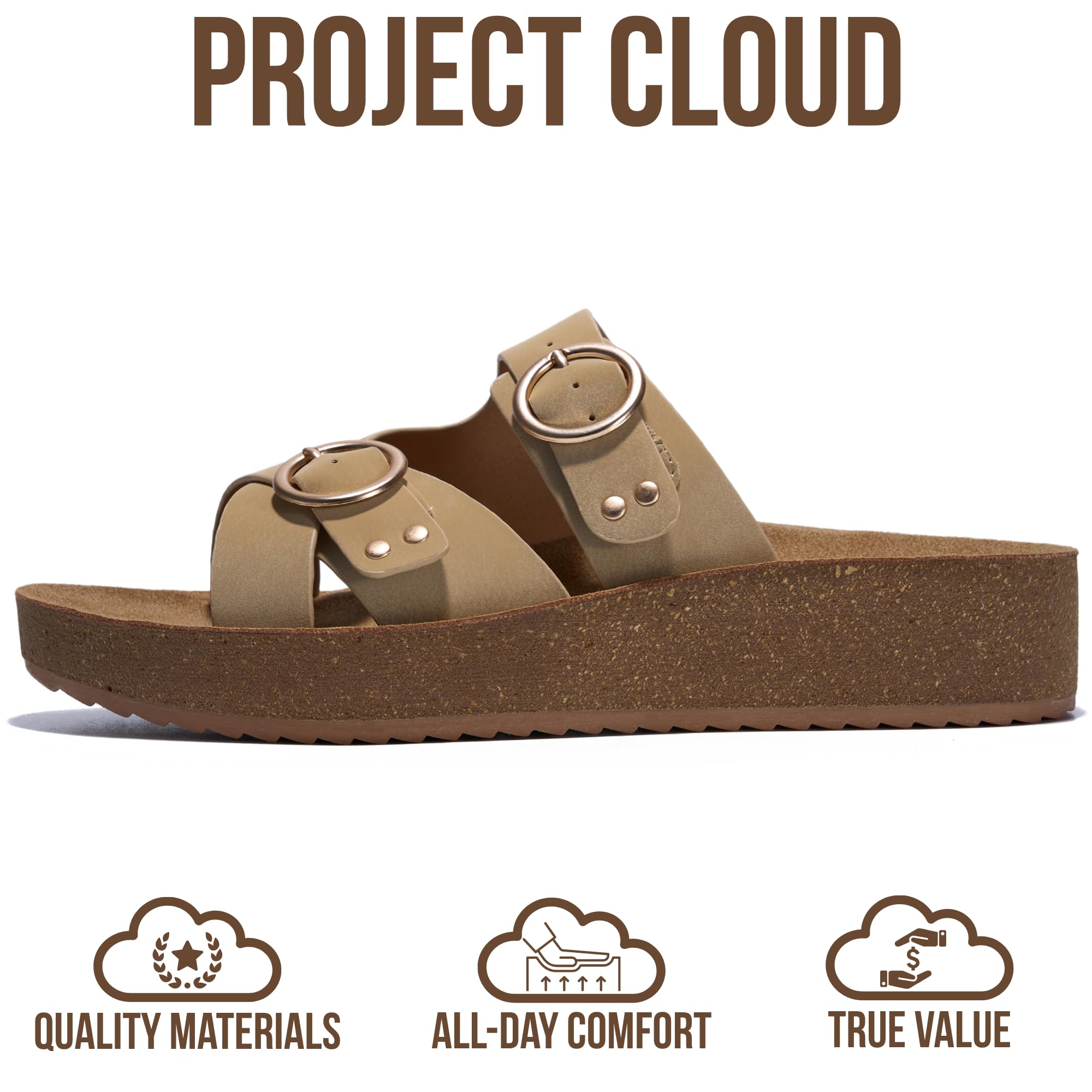 Project Cloud Women's | Eco-Crafted Leather Women's Summer Shoes | Lightweight | Non-Slip - Kristi - Project Cloud - Sandals -Shop Project Cloud premium footwear Now!