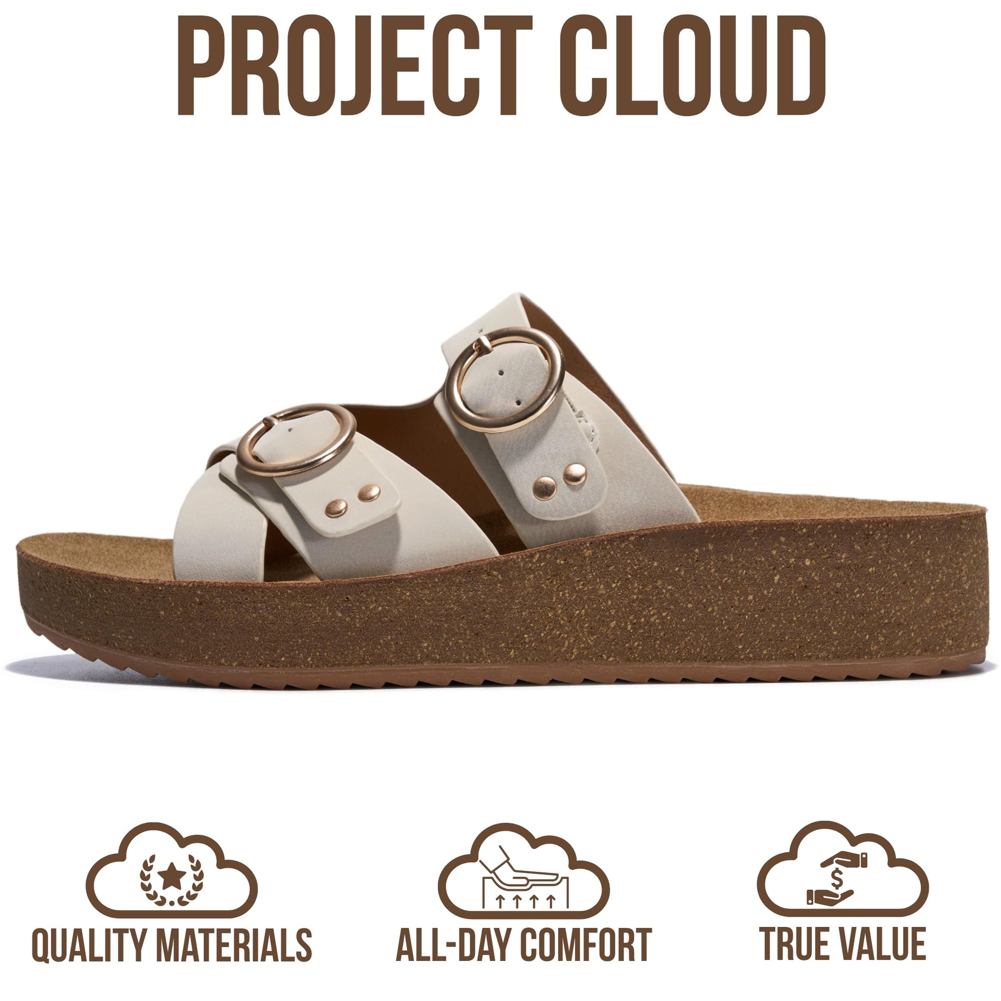 Project Cloud Women's | Eco-Crafted Leather Women's Summer Shoes | Lightweight | Non-Slip - Kristi - Project Cloud - Sandals -Shop Project Cloud premium footwear Now!