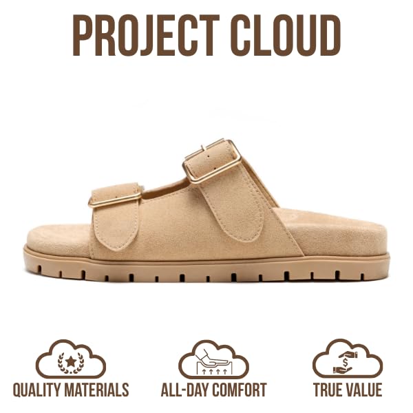 Genuine Leather Platform Sandals for Women | Plush & Soft Insole