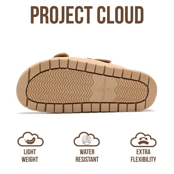Project Cloud Women's | 100% Genuine Leather Platform Sandals for Women | Plush & Soft Insole | Lightweight | Non-Slip - Lanura - Project Cloud - Sandals -Shop Project Cloud premium footwear Now!