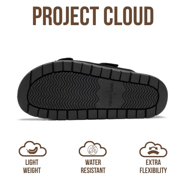 Project Cloud Women's | 100% Genuine Leather Platform Sandals for Women | Plush & Soft Insole | Lightweight | Non-Slip - Lanura - Project Cloud - Sandals -Shop Project Cloud premium footwear Now!