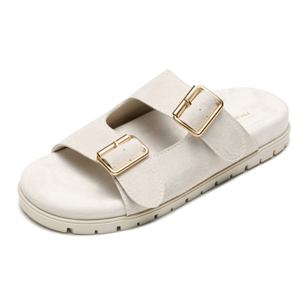 Genuine Leather Platform Sandals for Women | Plush & Soft Insole