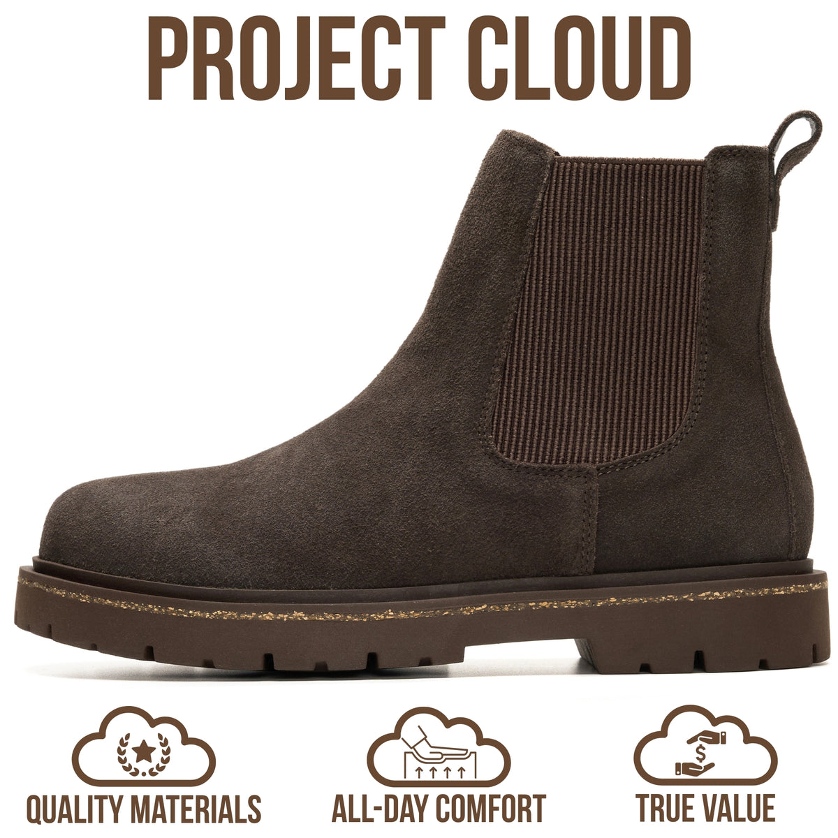 Project Cloud Women's | 100% Genuine Leather Chelsea Boots Women| Memory Foam Insole | Lightweight | Non-Slip - Leah - Project Cloud - Boots -Shop Project Cloud premium footwear Now!