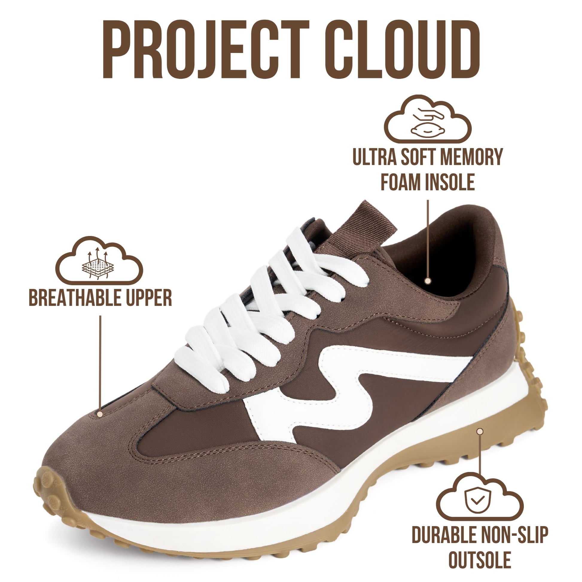 Project Cloud Women's | Canvas Upper Sneakers for Women | Memory Foam | Lightweight | Non-Slip - Lecco - Project Cloud - Sneaker -Shop Project Cloud premium footwear Now!