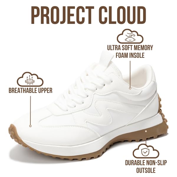 Project Cloud Women's | Canvas Upper Sneakers for Women | Memory Foam | Lightweight | Non-Slip - Lecco - Project Cloud - Sneaker -Shop Project Cloud premium footwear Now!