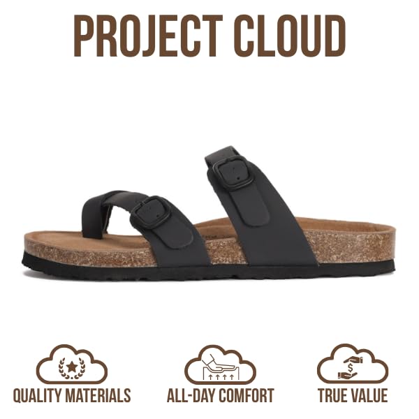 Project Cloud Women's | Genuine Leather Sandals | Memory Foam | Lightweight | Non-Slip - Lian - Project Cloud - Sandals -Shop Project Cloud premium footwear Now!