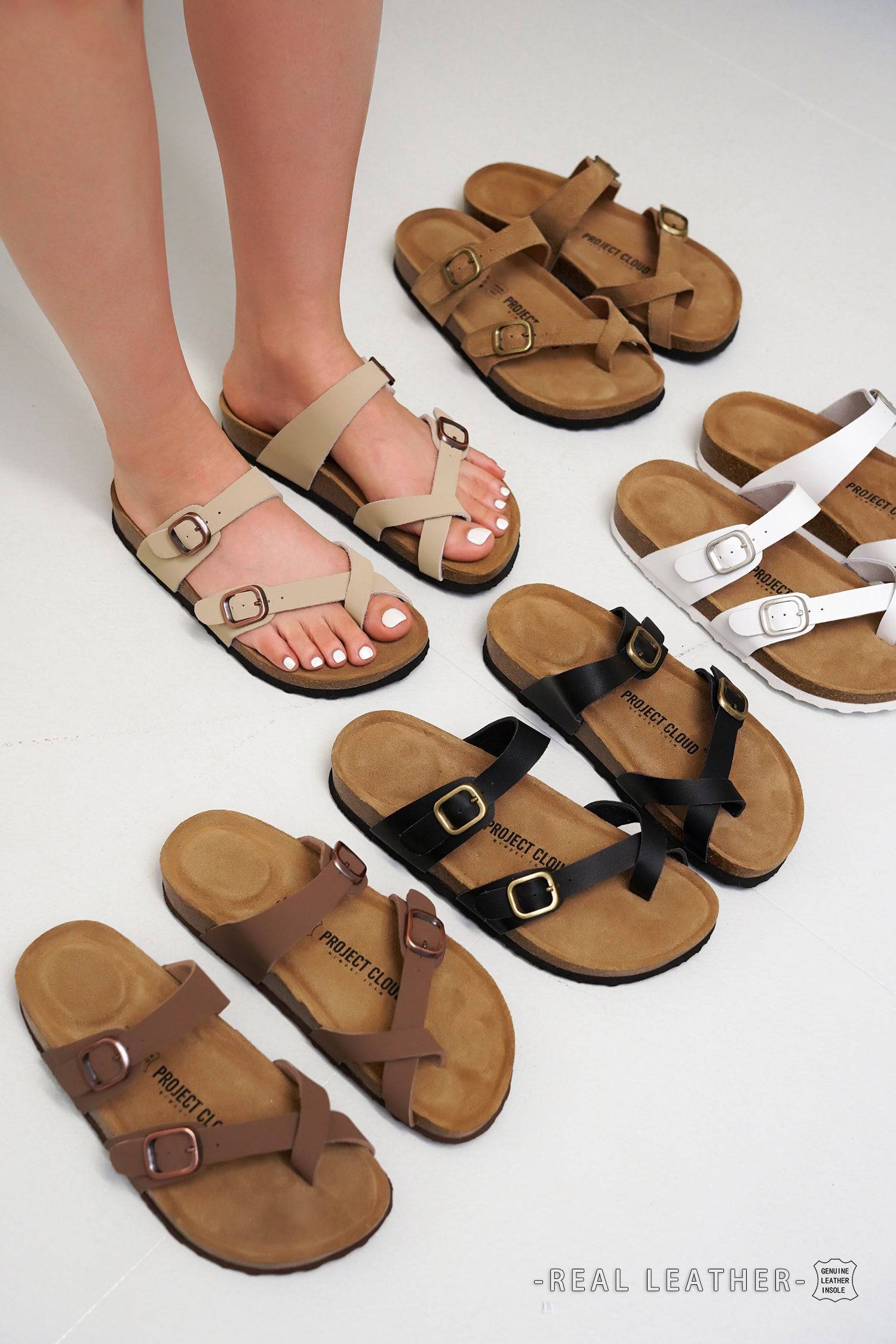 Project Cloud Women's | Genuine Leather Sandals | Memory Foam