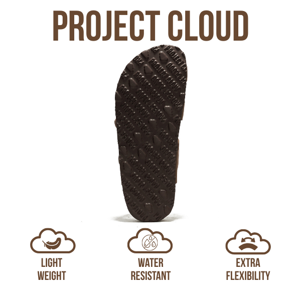 Project Cloud | "Lian" Genuine Leather Womens Sandals | Memory Foam | Lightweight | Non-Slip